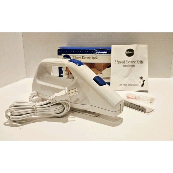 Boxed PILLSBURY 2 SPEED ELECTRIC KNIFE EURO DESING MODEL PEK-3000 PRE-OWNED EUC - Picture 3 of 9
